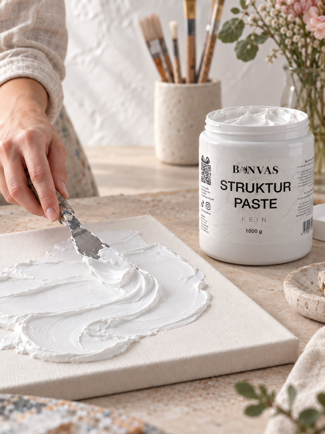 Feine Strukturpaste